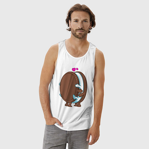 Мужская майка Сладкий тройничок / Белый – фото 3