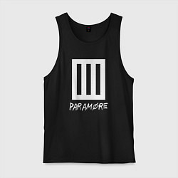 Майка мужская хлопок Paramore логотип, цвет: черный