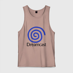 Майка мужская хлопок Sega dreamcast, цвет: пыльно-розовый