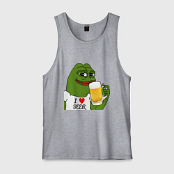 Майка мужская хлопок Drink Pepe, цвет: меланж