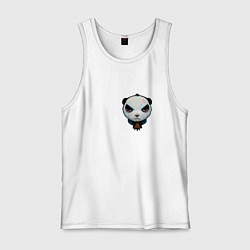 Майка мужская хлопок Хмурый панда, цвет: белый