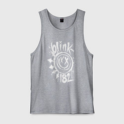 Майка мужская хлопок Blink 182 logo, цвет: меланж