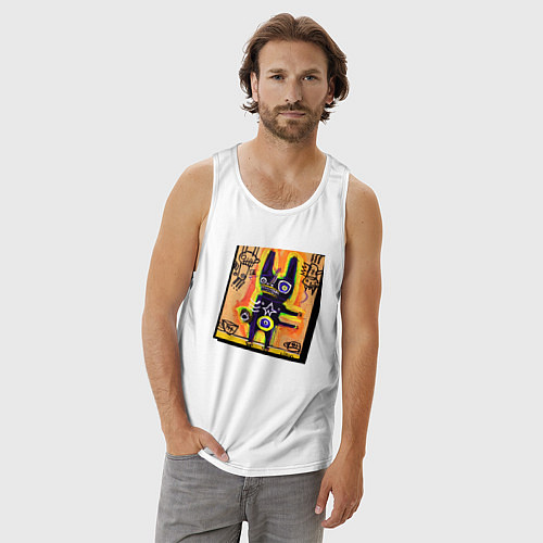 Мужская майка Собака страшная / Белый – фото 3