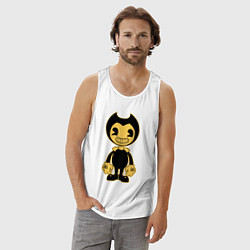 Майка мужская хлопок Bendy and the Ink Machine, цвет: белый — фото 2