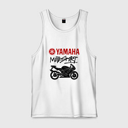 Майка мужская хлопок Yamaha - motorsport, цвет: белый