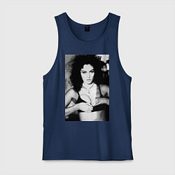 Майка мужская хлопок Дерзкая Моника Беллуччи - Monica Bellucci, цвет: тёмно-синий