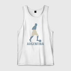 Майка мужская хлопок Lionel Messi Argentina, цвет: белый