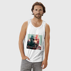 Майка мужская хлопок God of War, Ragnarok, цвет: белый — фото 2