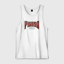 Майка мужская хлопок Логотип викингов, цвет: белый