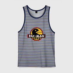 Майка мужская хлопок Pac-man game, цвет: синяя тельняшка