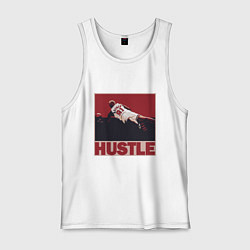 Майка мужская хлопок Rodman hustle, цвет: белый