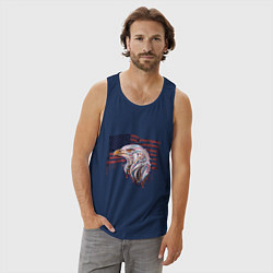 Майка мужская хлопок American eagle, цвет: тёмно-синий — фото 2