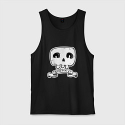 Майка мужская хлопок Spooky, цвет: черный