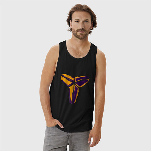 Мужская майка Kobe logo / Черный – фото 3