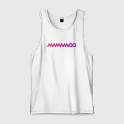 Майка мужская хлопок Mamamoo gradient logo, цвет: белый