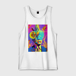 Майка мужская хлопок Andy Warhol - neural network - pop art, цвет: белый