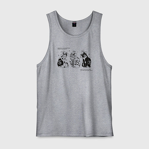 Мужская майка Front-End Котики / Меланж – фото 1