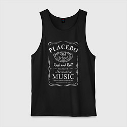Майка мужская хлопок Placebo в стиле Jack Daniels, цвет: черный