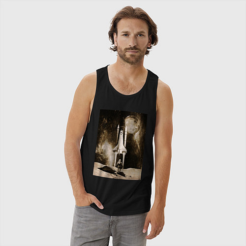 Мужская майка Космос-Aelliren / Черный – фото 3