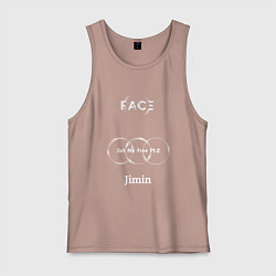 Майка мужская хлопок JIMIN FACE Set Me Free, цвет: пыльно-розовый