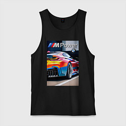 Майка мужская хлопок BMW M Power - motorsport, цвет: черный