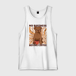 Мужская майка No business before coffee