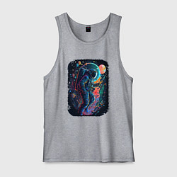 Майка мужская хлопок В поисках новых миров, цвет: меланж