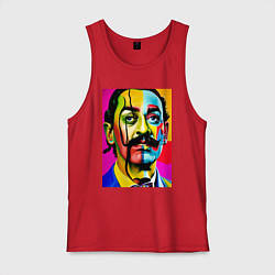 Майка мужская хлопок Salvador Dali, цвет: красный