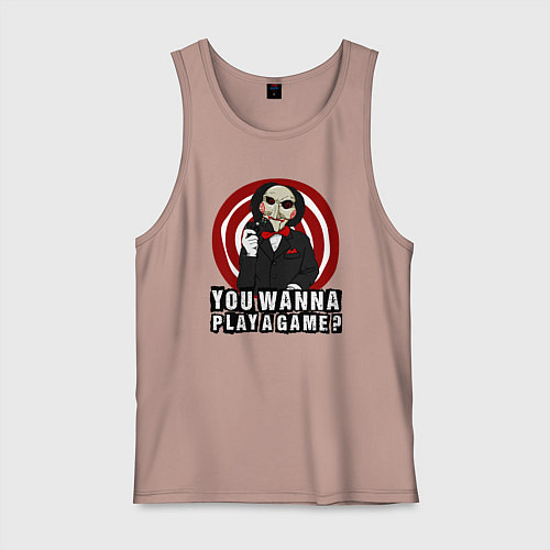 Мужская майка You wanna play a game / Пыльно-розовый – фото 1