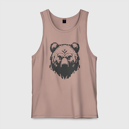 Мужская майка Бурый медведь / Пыльно-розовый – фото 1
