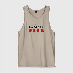 Майка мужская хлопок The expanse - Heads, цвет: миндальный