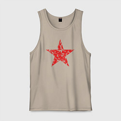 Майка мужская хлопок Star USSR, цвет: миндальный