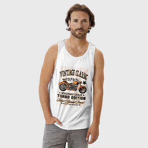 Мужская майка Винтажный чеппер / Белый – фото 3