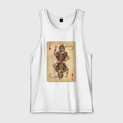 Майка мужская хлопок Fable III Сабин, валет буби, цвет: белый