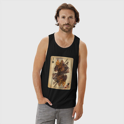 Мужская майка Fable III Капитан Сэйкер, валет пики / Черный – фото 3