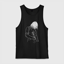 Майка мужская хлопок Kurt Cobain grunge, цвет: черный