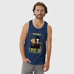Майка мужская хлопок I want you to break magic wands, цвет: тёмно-синий — фото 2