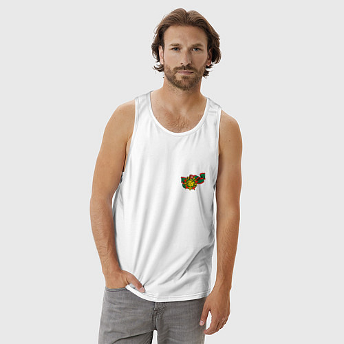 Мужская майка Орден 100 лет погранвойскам / Белый – фото 3