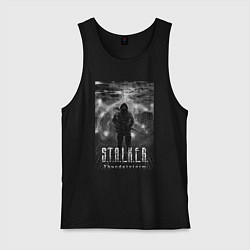 Майка мужская хлопок Stalker thunderstorm, цвет: черный
