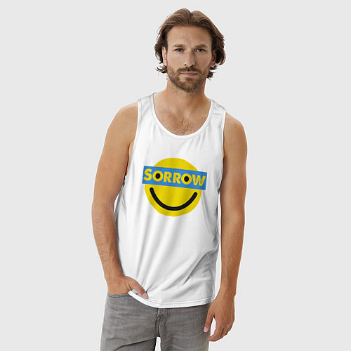 Мужская майка Печаль / Белый – фото 3
