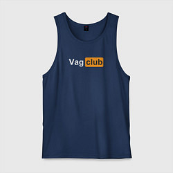 Майка мужская хлопок Vag club, цвет: тёмно-синий
