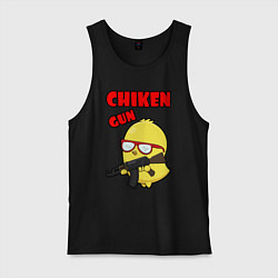 Мужская майка Chicken machine gun