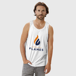 Майка мужская хлопок Copenhagen Flames лого, цвет: белый — фото 2
