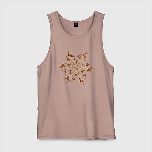 Мужская майка Ведьмин круг из поганок / Пыльно-розовый – фото 1