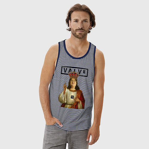 Мужская майка Holly Gabe / Синяя тельняшка – фото 3