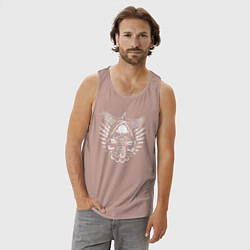 Майка мужская хлопок The Chemodan clan, цвет: пыльно-розовый — фото 2