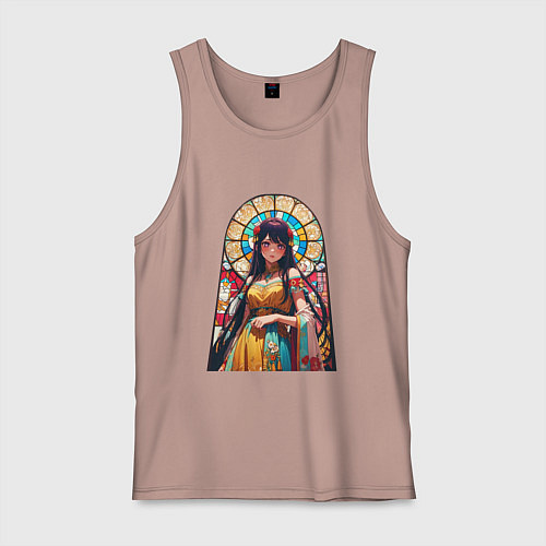 Мужская майка Ай хоширо - витраж / Пыльно-розовый – фото 1