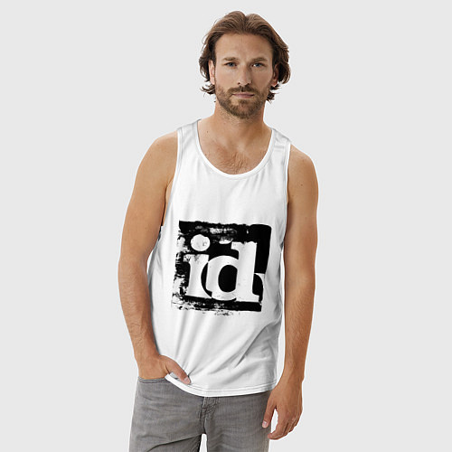 Мужская майка ID software logo / Белый – фото 3
