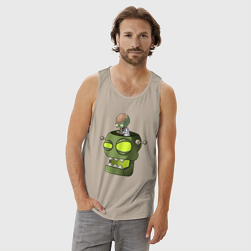 Мужская майка Зомбосс / Миндальный – фото 3