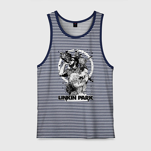Мужская майка Linkin Park all / Синяя тельняшка – фото 1